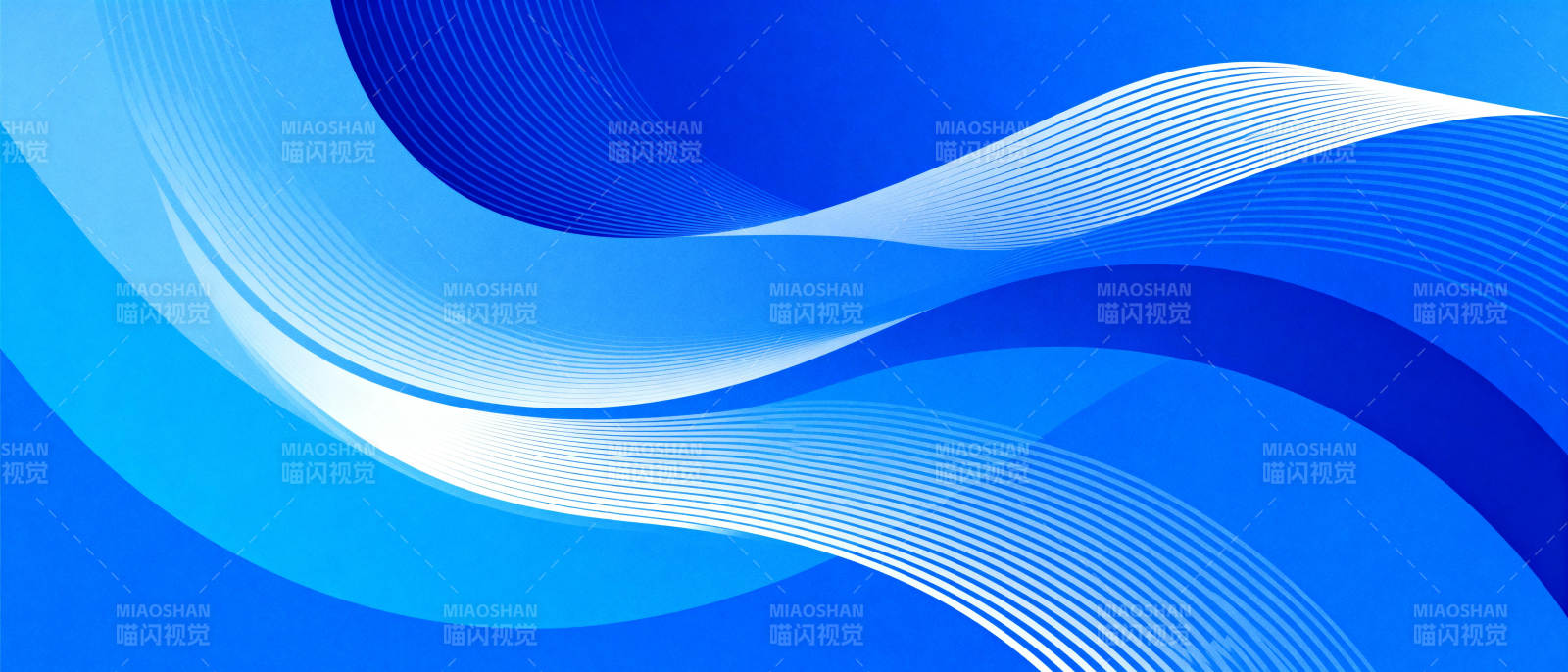 蓝色波浪流动图片