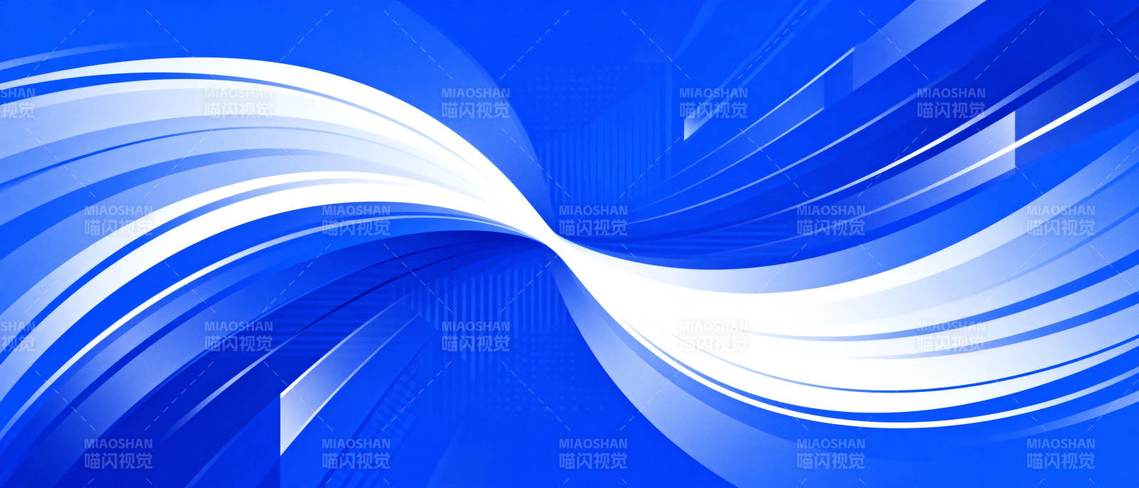 蓝色动感波浪图片