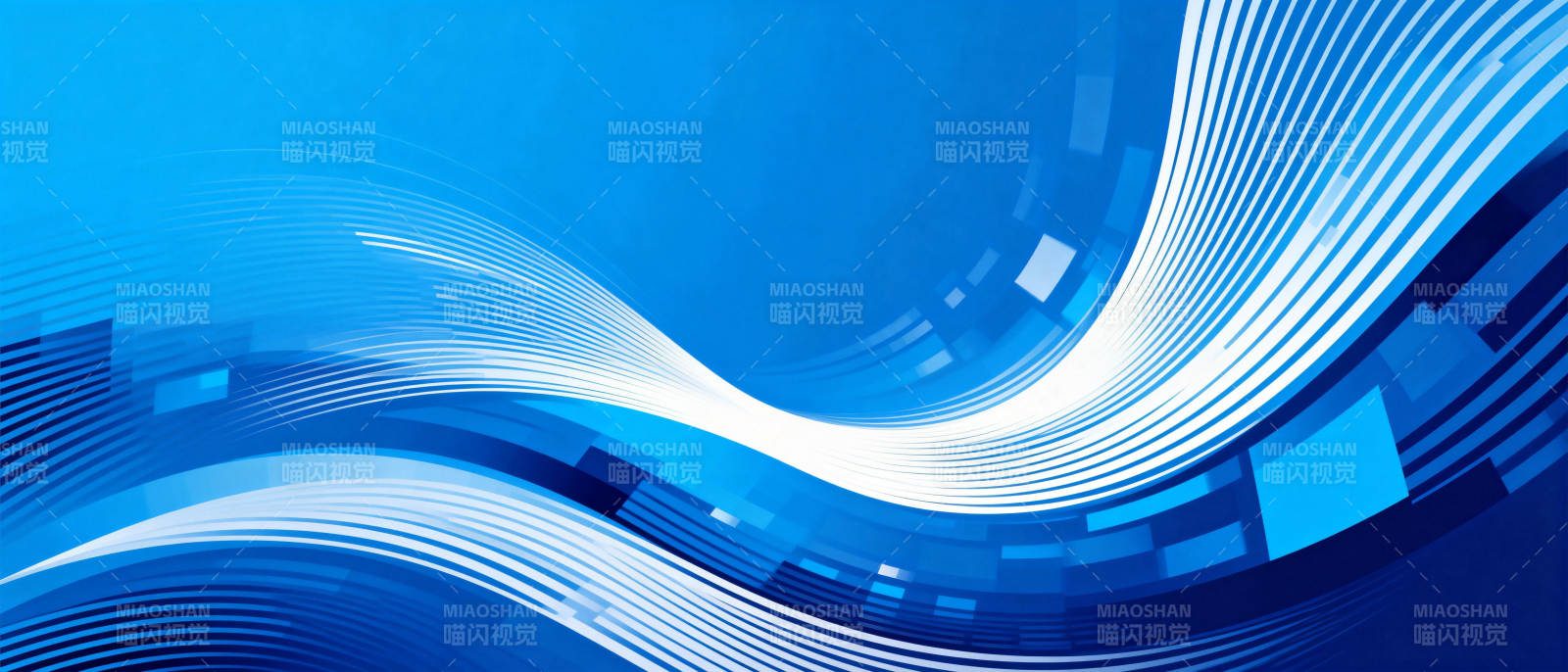蓝色流线科技感图片