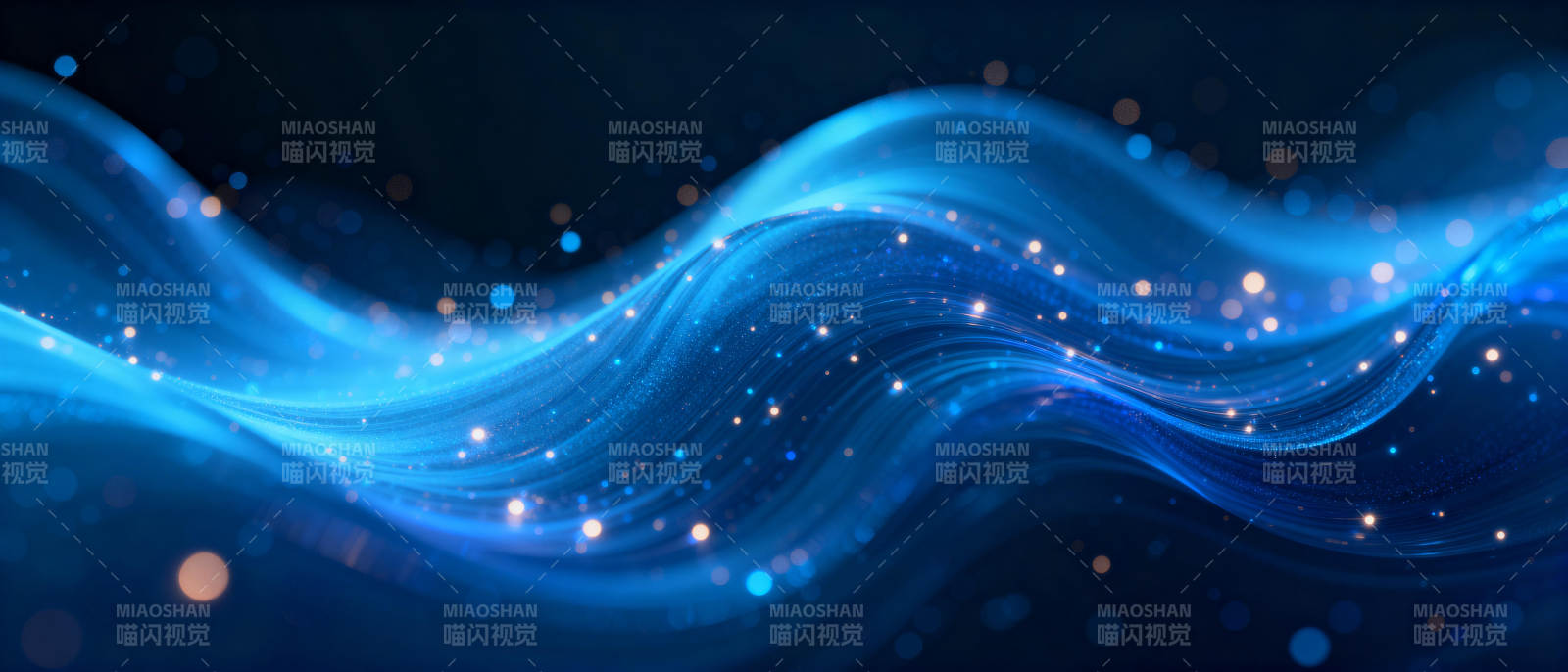 蓝光波纹梦幻图片