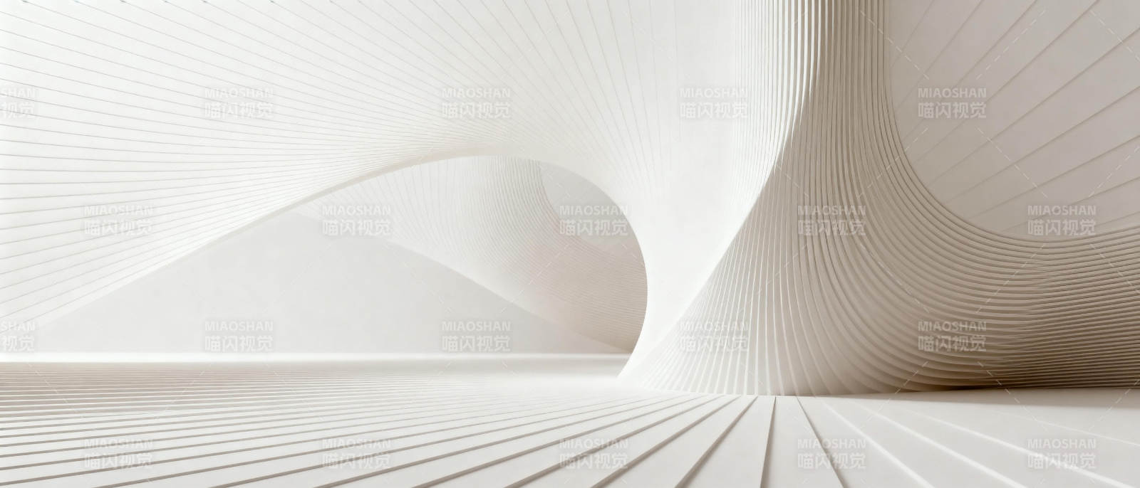 流动的白色空间图片