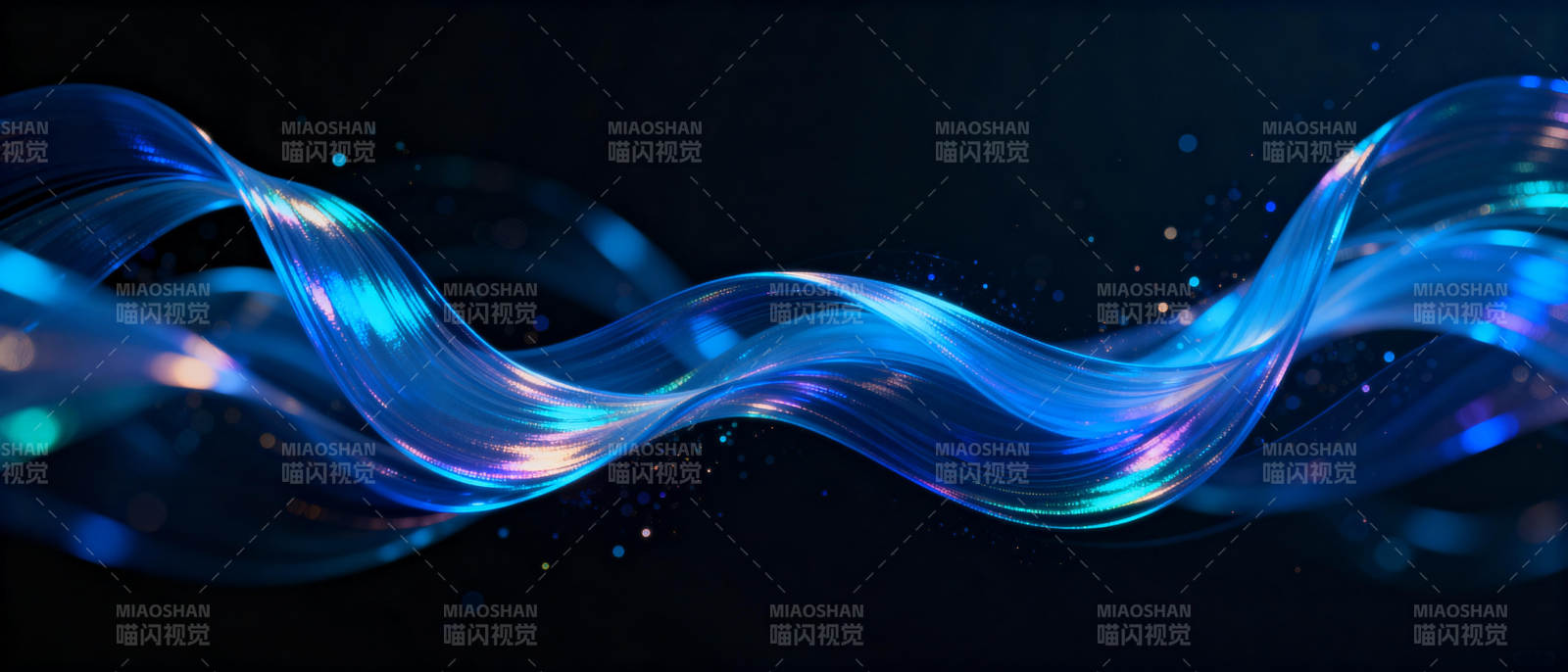 流光溢彩的波浪图片