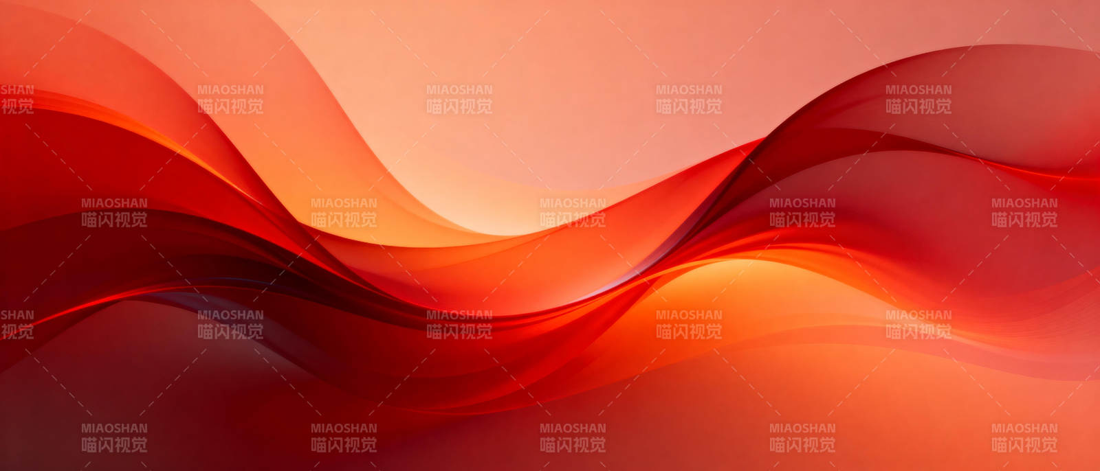 红色波浪抽象艺术图片