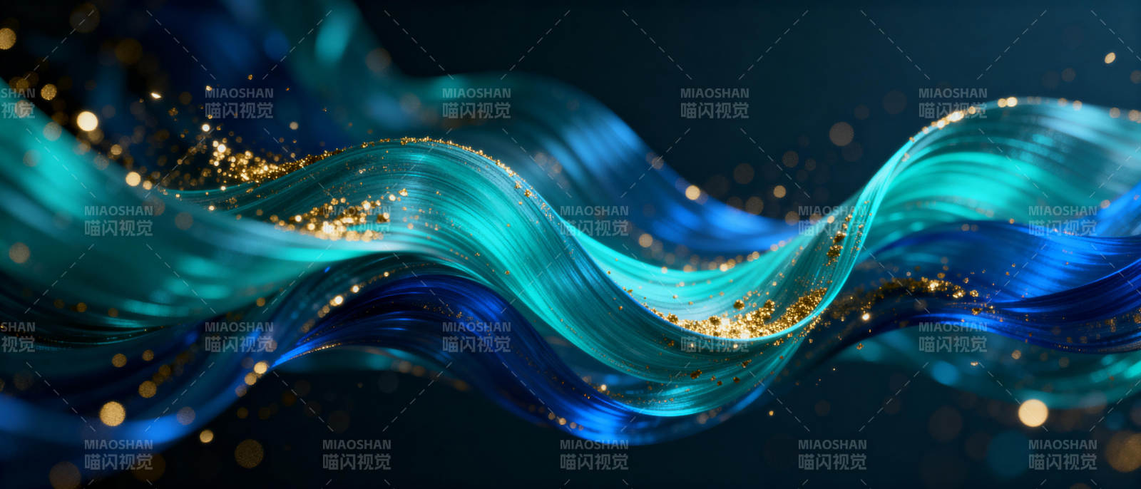 流光溢彩的波浪图片