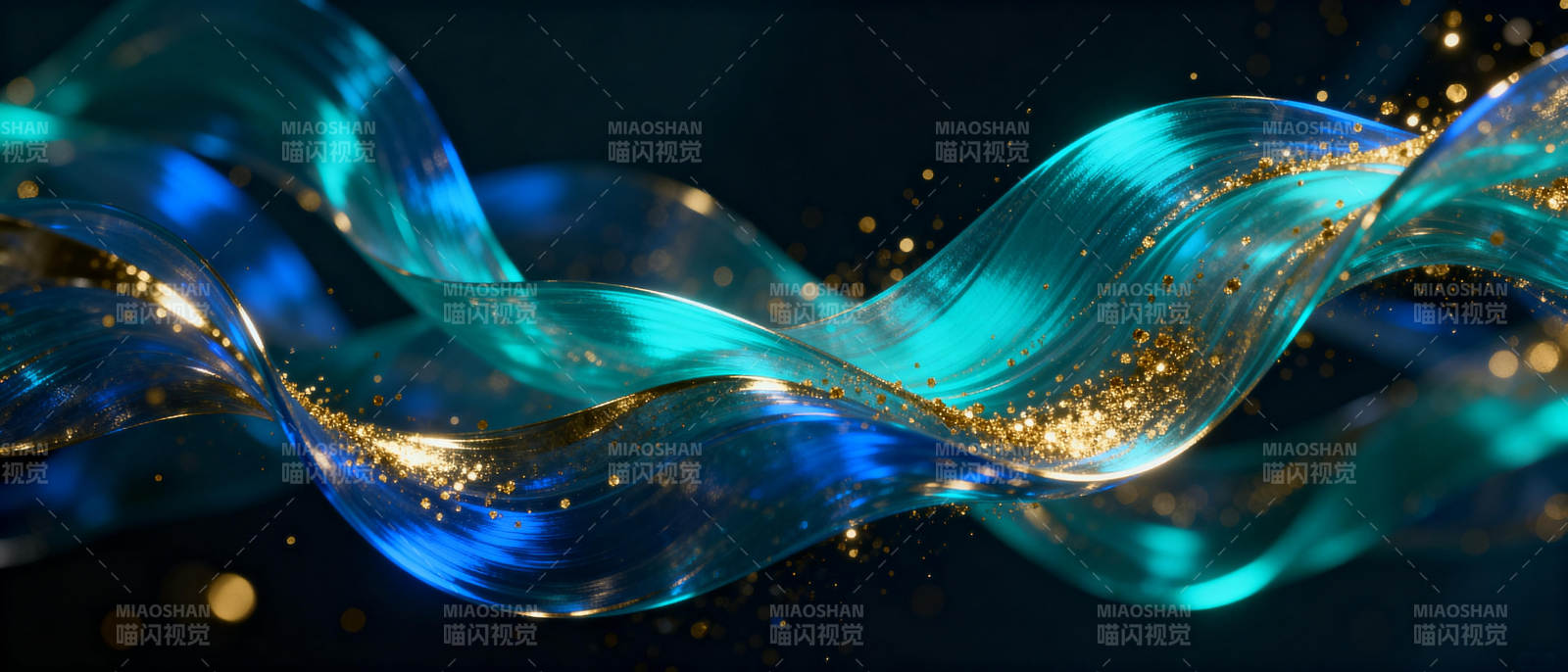 流光溢彩的波浪图片