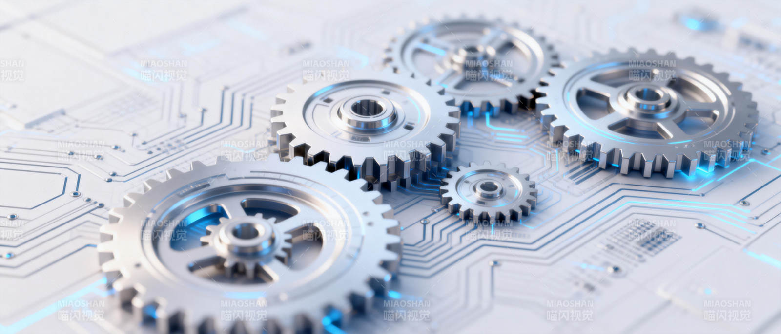 科技齿轮联动图片
