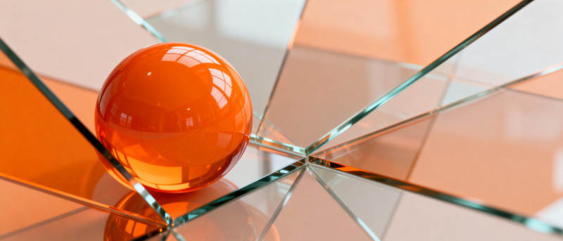 橙球镜面反射图片