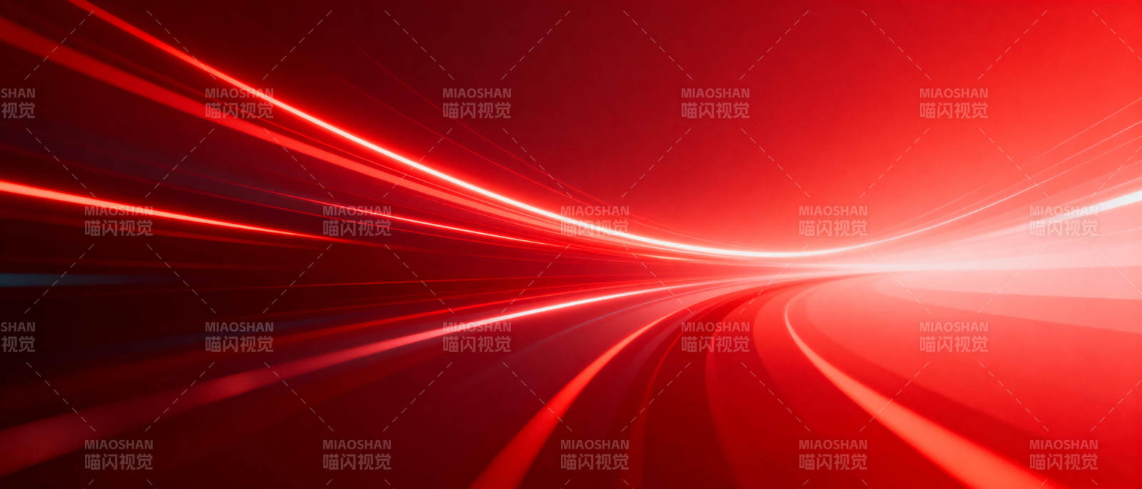 红色光轨疾驰图片