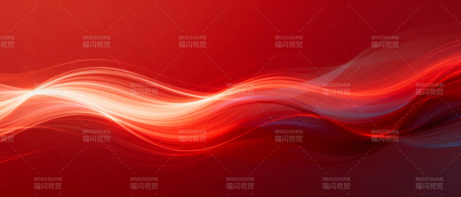 红色波浪流动图片