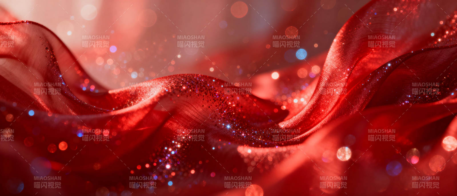 红绸舞动 星光闪烁图片