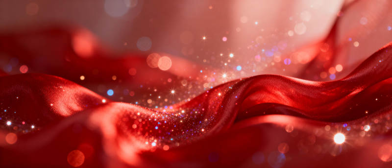 红绸闪耀梦幻光图片
