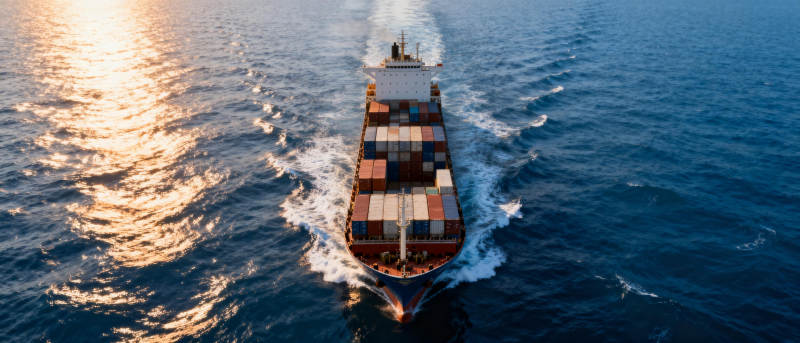 货轮破浪前行图片