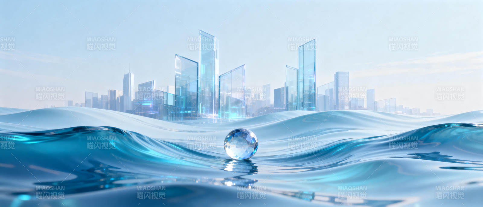 水波中的未来之城图片