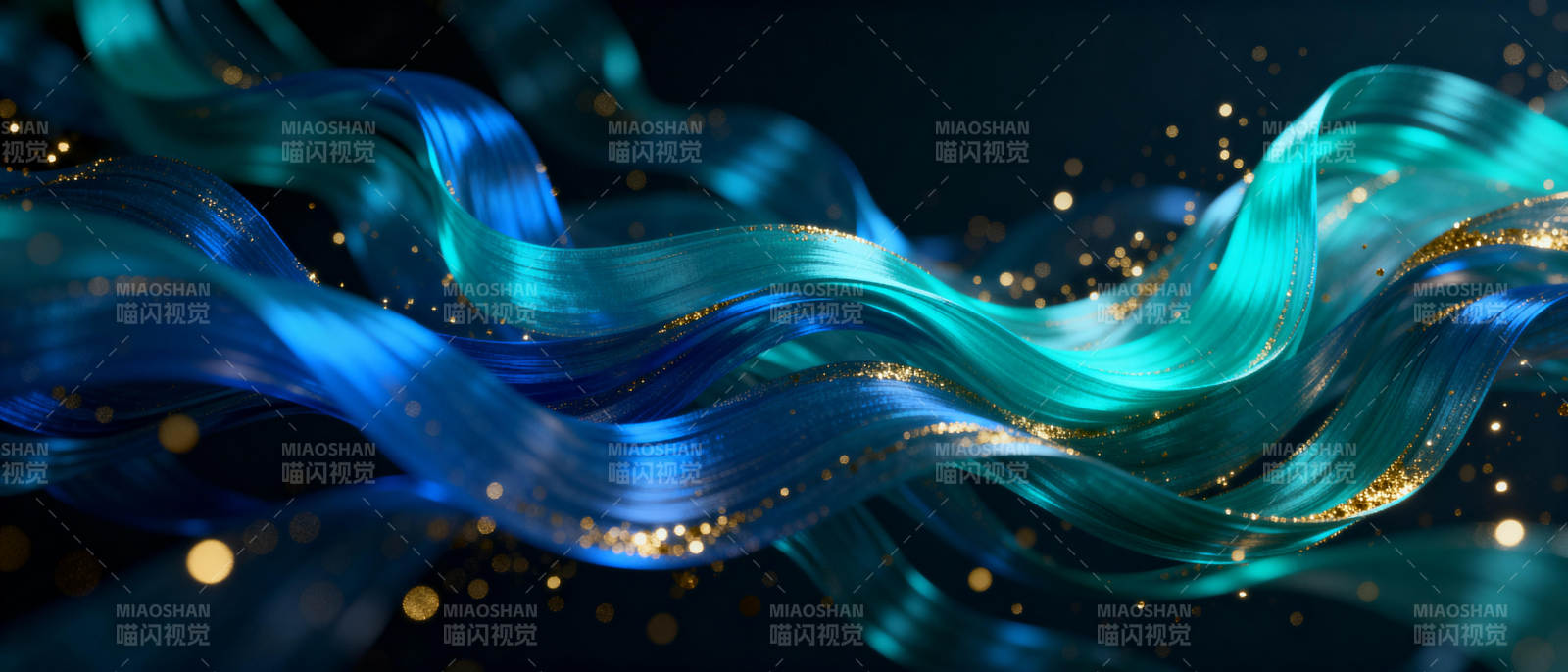 流光溢彩的波浪图片