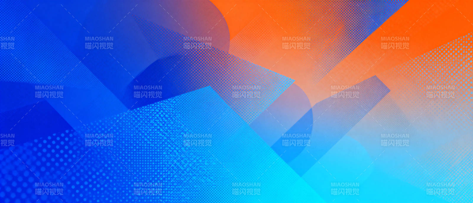 蓝橙渐变抽象背景图片