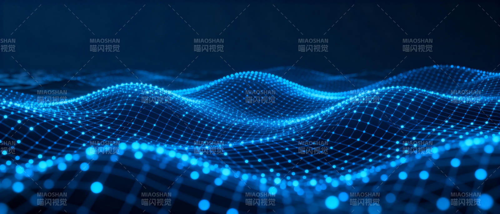 蓝色波浪科技感图片