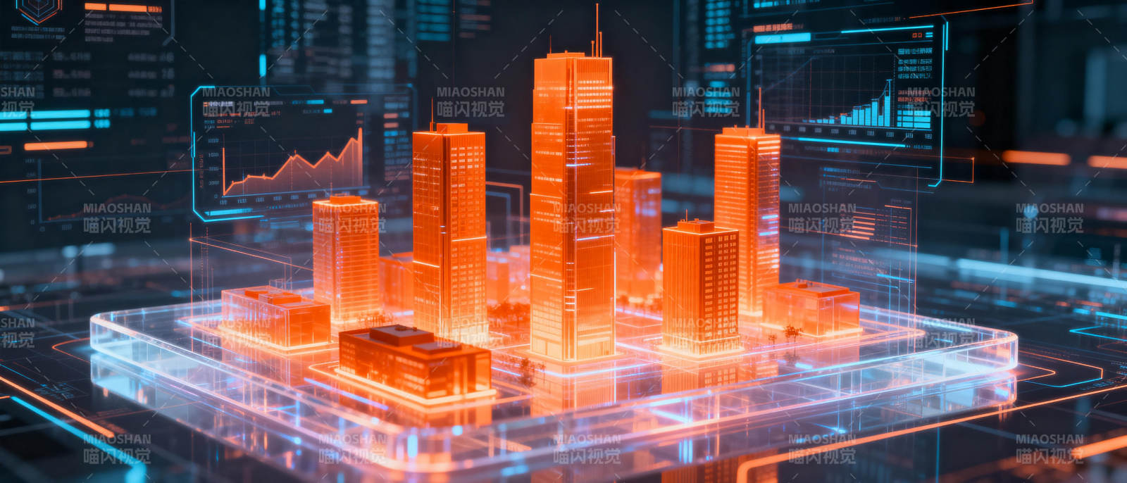 智能城市未来图景图片