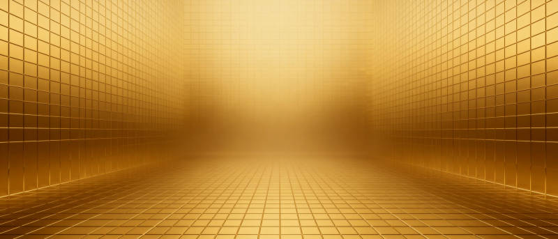 金色网格走廊图片