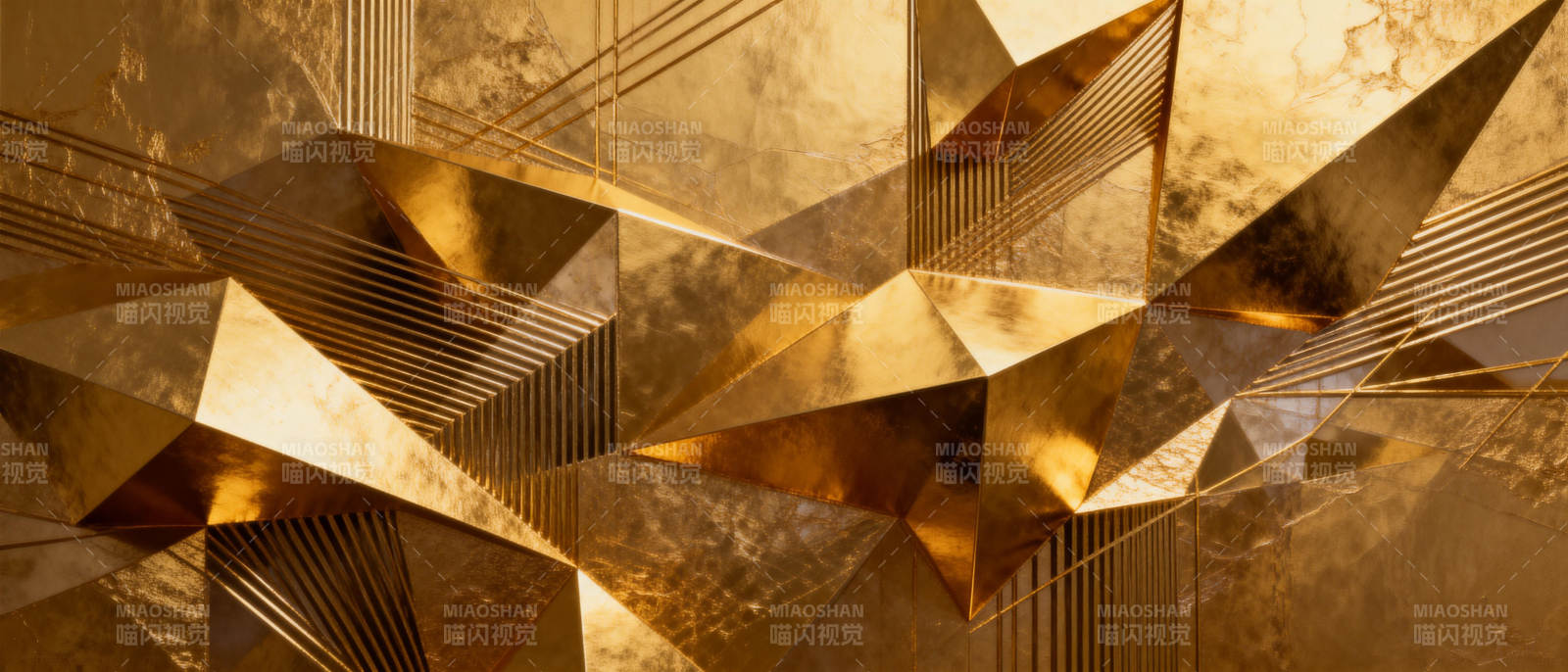 金色几何艺术图片