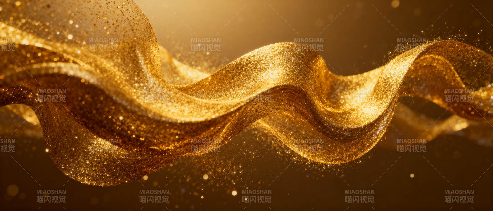 金色波浪闪耀图片
