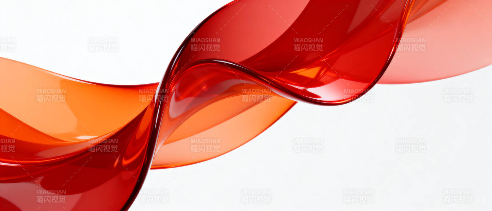 流动的红色丝带图片