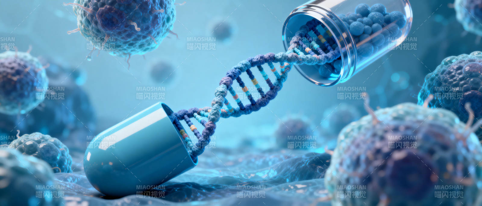 基因胶囊治疗癌细胞图片