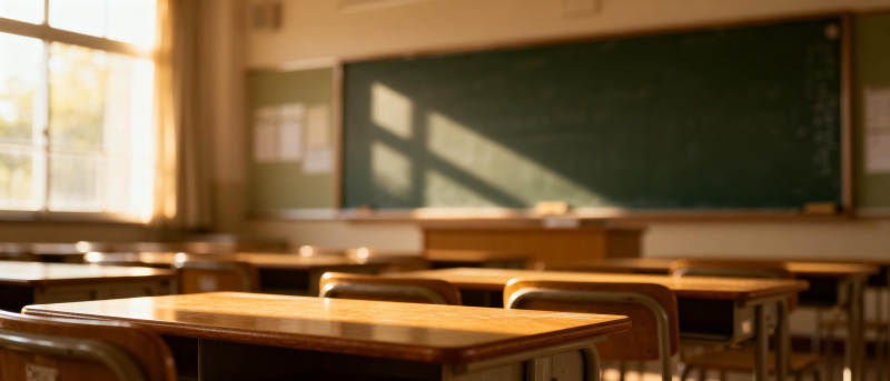 教室静谧时光图片