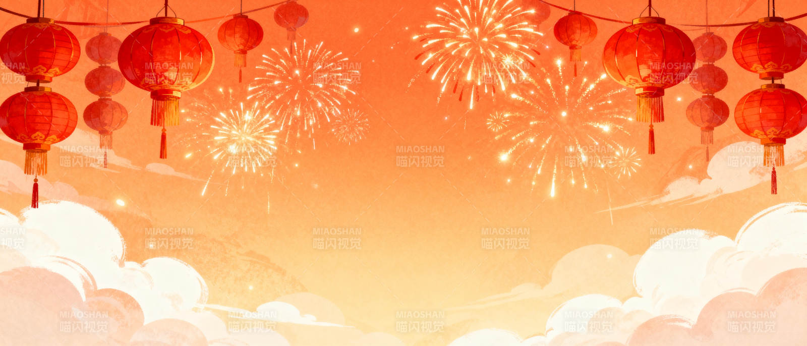 新春喜庆灯火璀璨图片