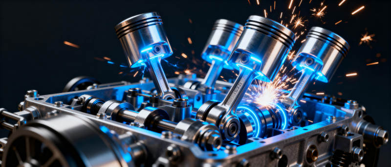 引擎轰鸣 蓝光四射图片