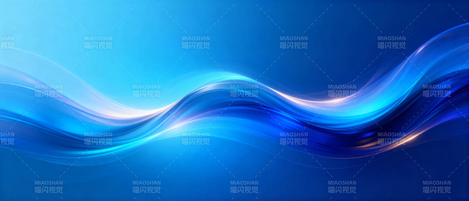 蓝色波浪流动图片