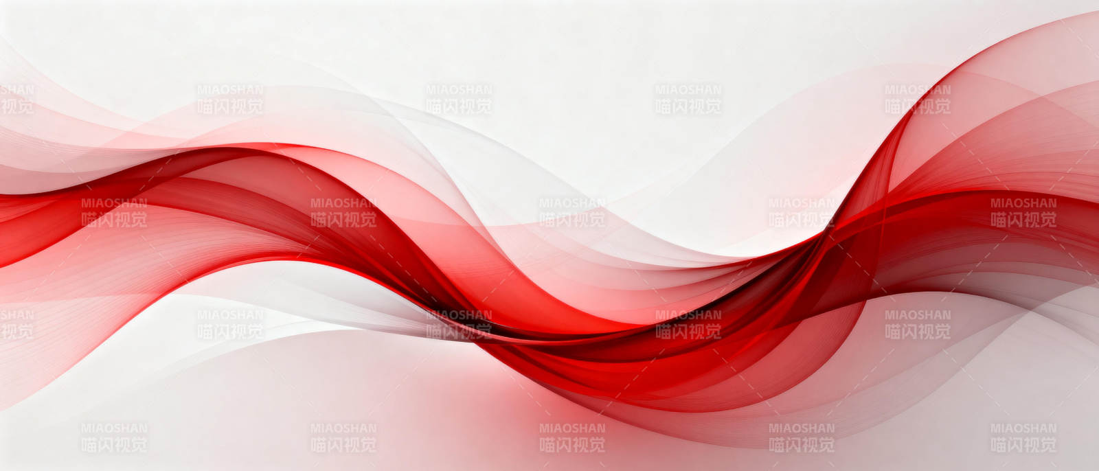 红色波浪抽象艺术图片