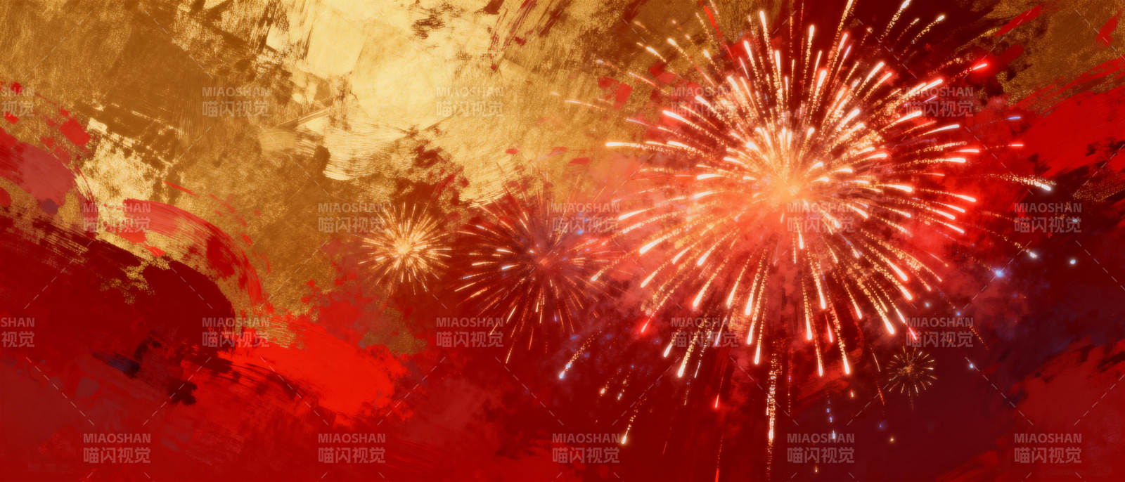 烟花绽放夜空图片