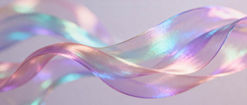 彩虹丝带飘舞图片