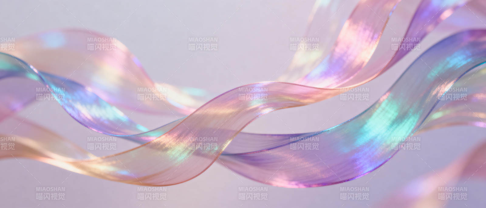 彩虹丝带飘舞图片