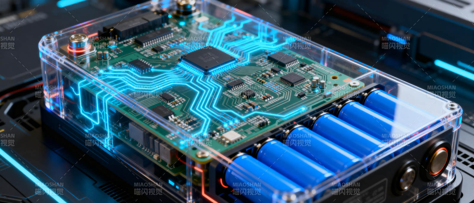 科技电路板特写图片