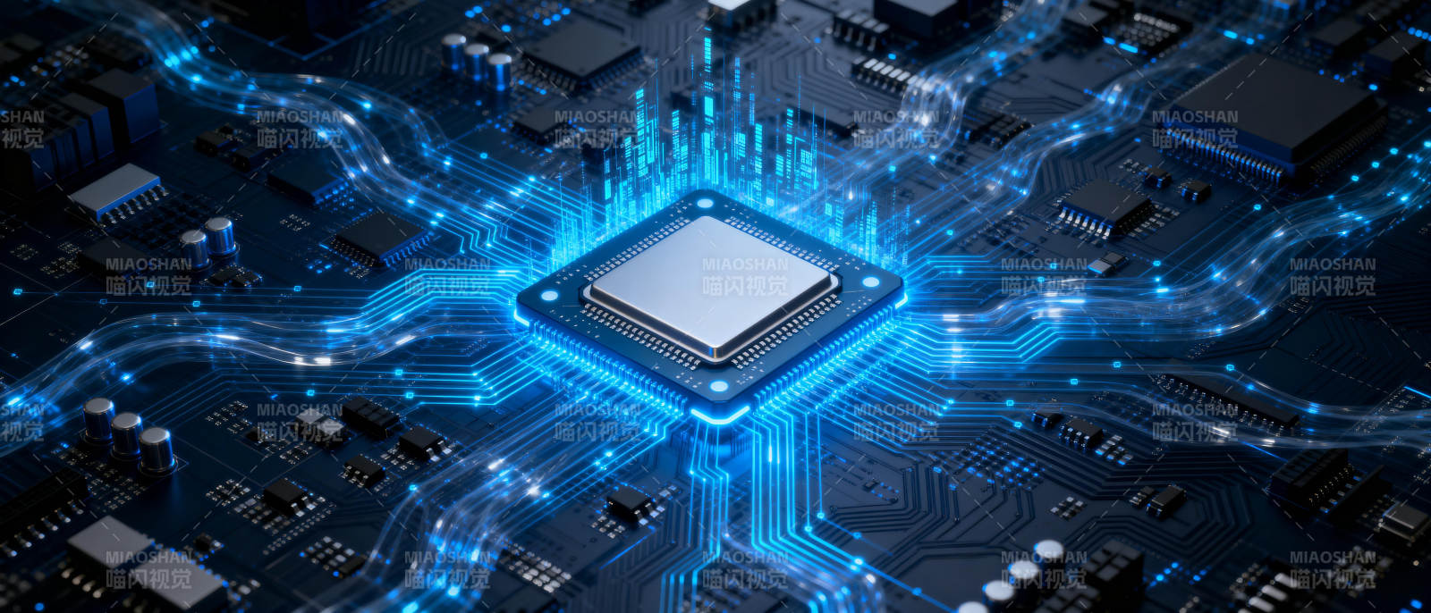 芯片电路光效图图片