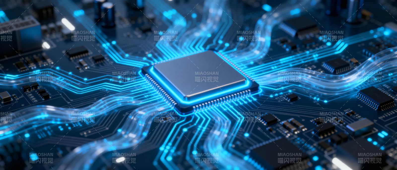 芯片电路光效图图片