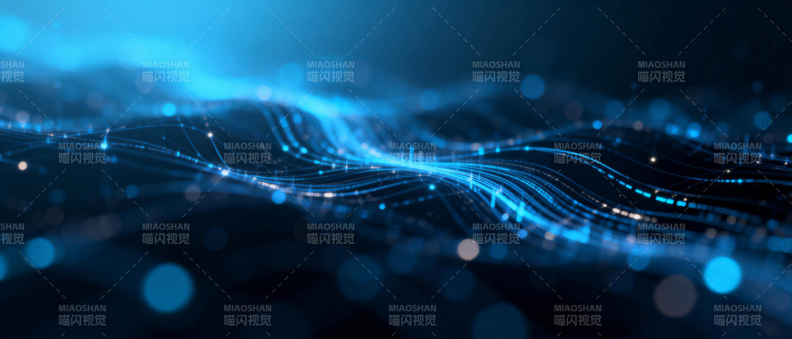 蓝色科技波纹图片