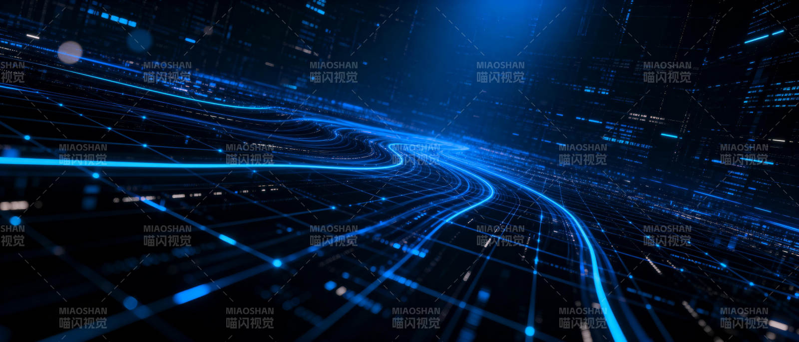 蓝色科技未来之路图片