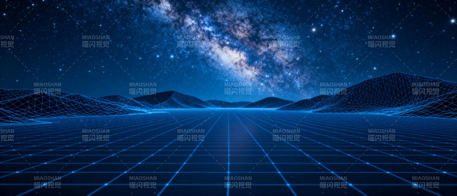 星河网格夜景图片