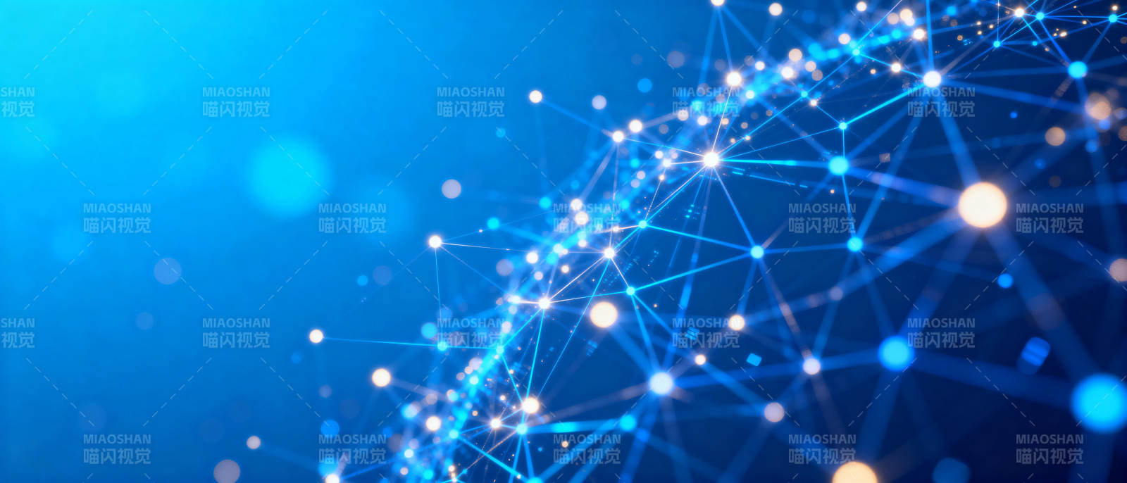 蓝色网络连接图图片