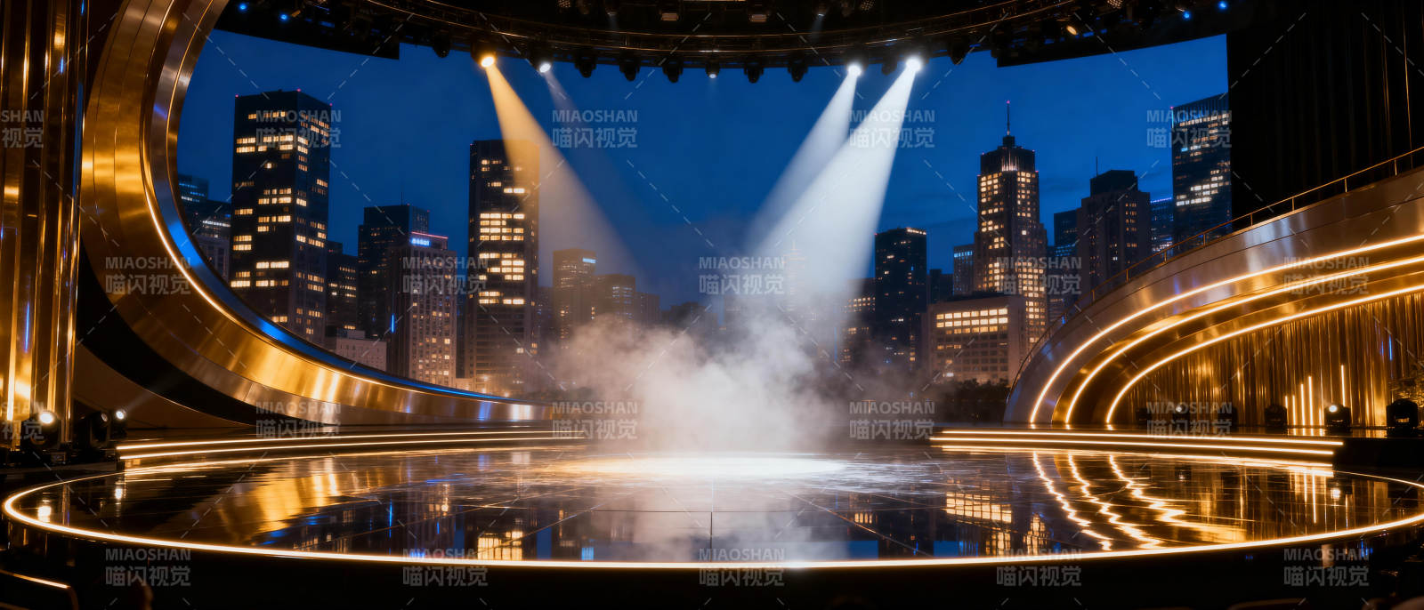 都市夜景舞台图片