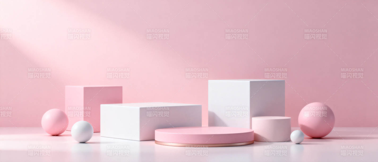 粉红几何静物图片