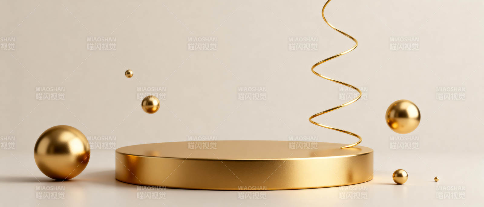 金色舞台 球体环绕图片
