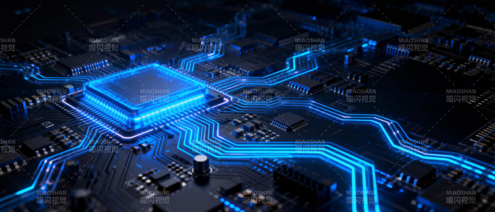科技芯片电路图图片