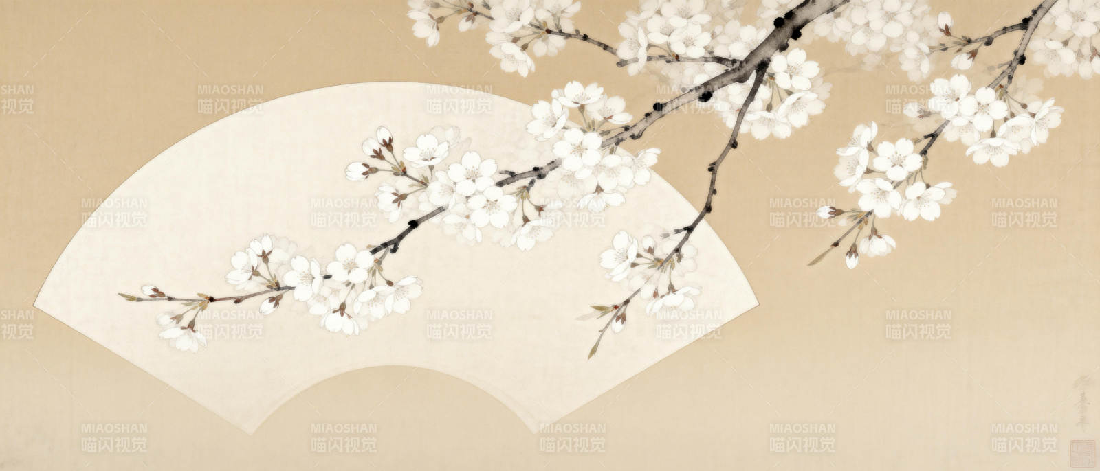 樱花扇影图片