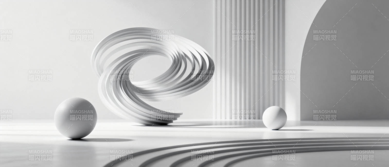 螺旋与球体的对话图片