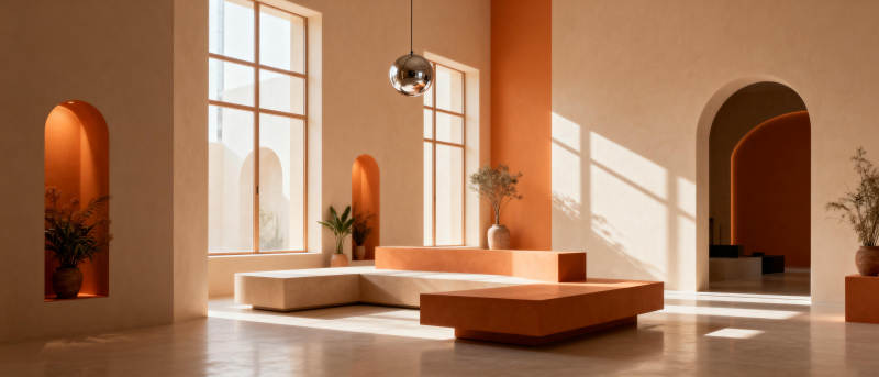 温暖的现代客厅图片