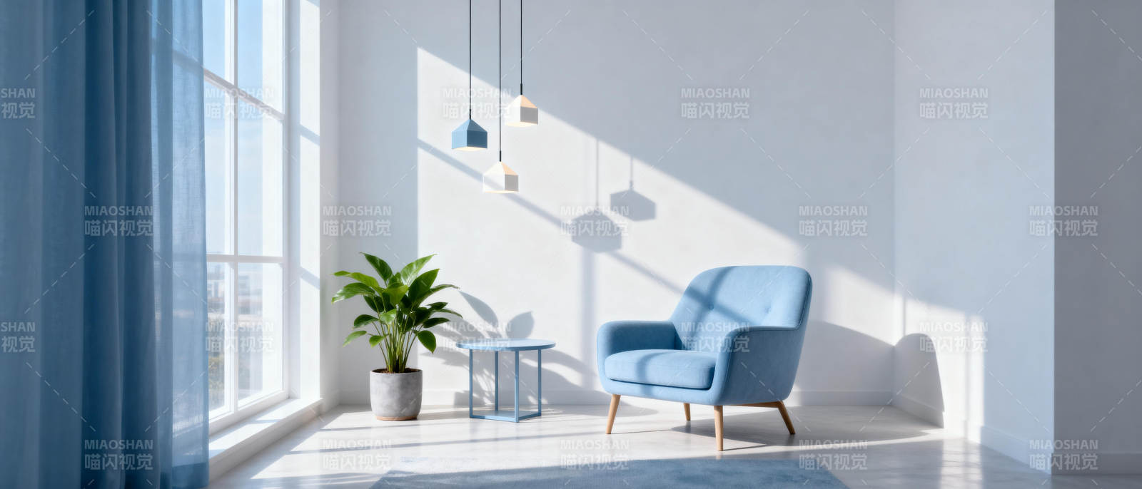 明亮客厅一角图片