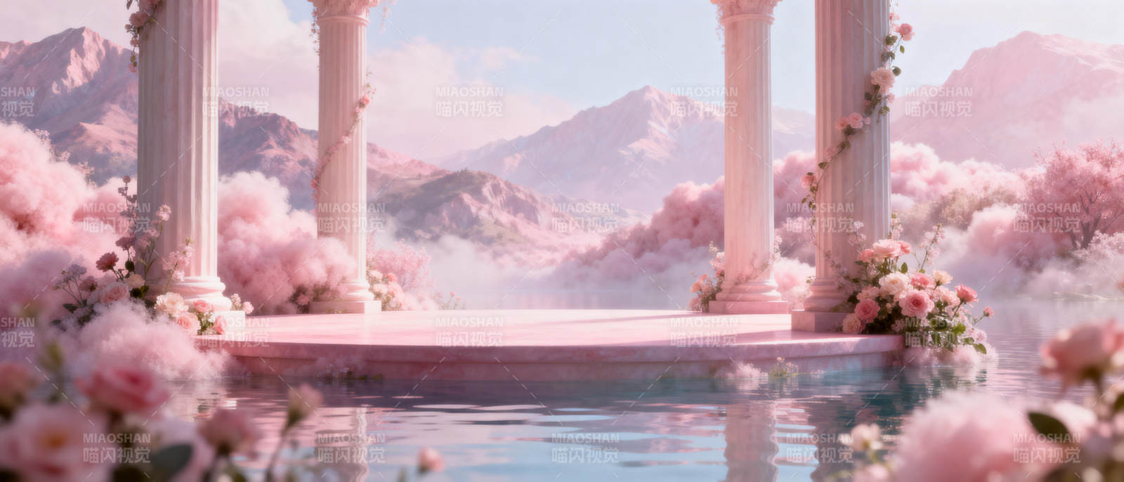 粉色仙境花园图片